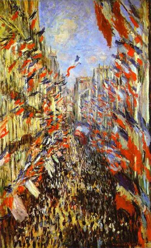 Claude Monet La Rue Montorgueil, Spain oil painting art